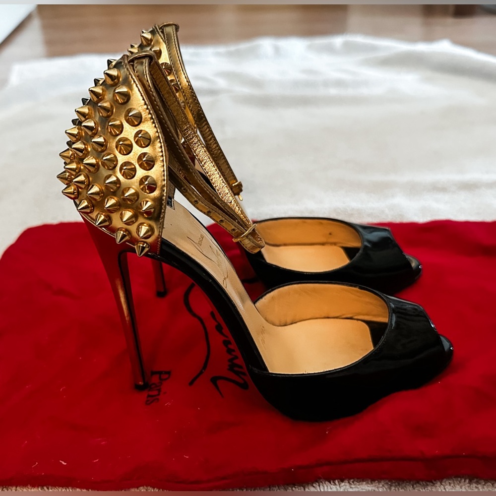 Christian Louboutin Pina Spike Heels - Size 34